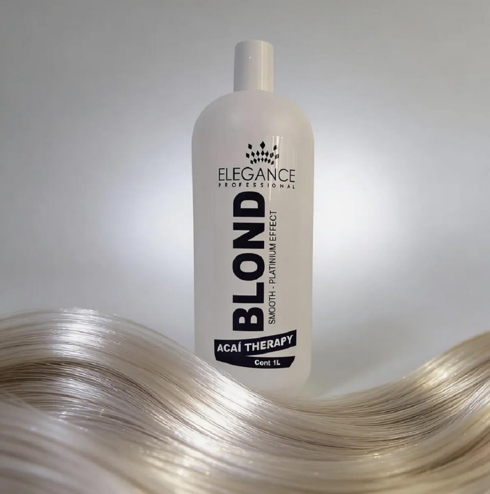Elegance Blond Hair Surgery (33.8 fl oz) – Professional Smoothing & Mattifying Treatment – Blue/Purple Formula to Neutralize Brassiness – Hydrates, Restores & Smooths Blonde & Highlighted Hair