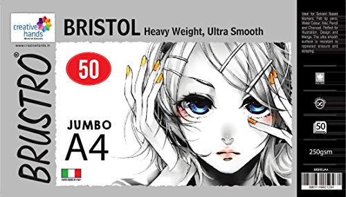 Image of Brustro Bristol 250 GSM Jumbo - A4 (50 Sheets)