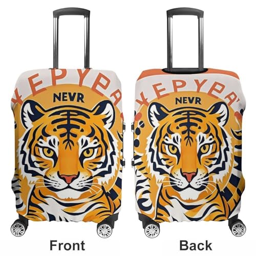 New Year Tiger Logo Design Printed Luggage Cover Protector, Fits 18-32 Inch Luggage3