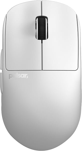 Pulsar Gaming Gears X2H mini Wireless Gaming Mouse, Ultra Lightweight 1.83 oz (52 g), Symmetrical, Optical Switch, 2.4 Ghz 1 ms, 26000 DPI, PAW3395 Sensor (Mini, Wireless, White) - 1