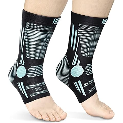 NEENCA Professional Ankle Brace Compression Sleeve (Pair), Ankle Support Stabilizer Wrap. Heel Brace for Achilles Tendonitis, Plantar Fasciitis, Joint Pain,Swelling,Heel Spurs, Injury Recovery, Sports Cover