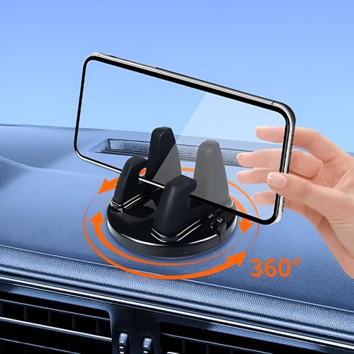 Image of Likestar Universal Car Dashboard Mount Holder | Anti-Slip Silicone Phone Stand with Strong Grip | 360 Adjustable Dash Mount for Smartphones, GPS & Devices | Secure, Stable, Easy Installation - BLACK