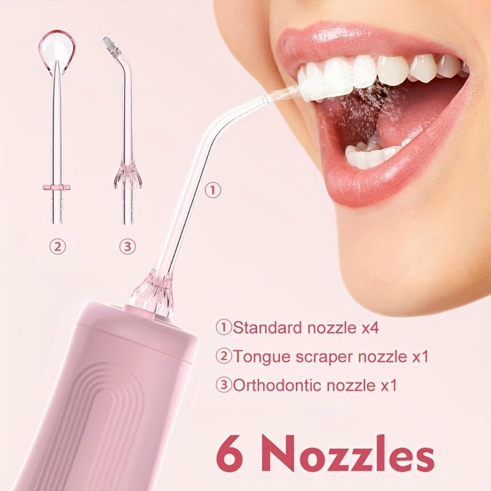 Irrigador bucal portátil, Equipo Dental de Grado Profesional, Potente Limpiador, irrigador bucal con 5 Modos de higiene bucal.