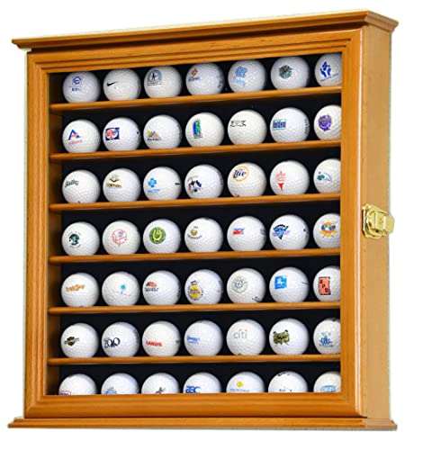 49 Golf Ball Display Case Cabinet (Oak)