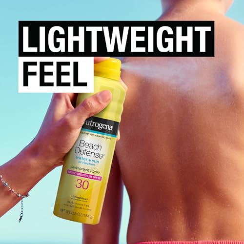 Neutrogena Beach Defense Sunscreen Spray SPF 30, Hawaii Reef Act 104 Compliant, Octinoxate & Oxybenzone Free, Broad Spectrum, Fast Absorbing & Lightweight, Face and Body Sunscreen, 6.5 Oz - Image 5