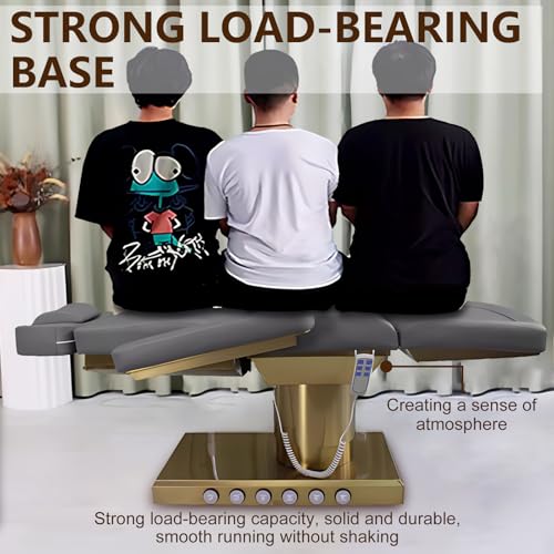 Larnavo Massage Table-Electric Massage Table with Grey Modern Luxury Style, Beauty Treatment Bed Includes One-Button Lifting, Smart Heating, Retractable Headrest - Image 7