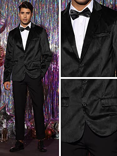 Lars Amadeus Velvet Blazers for Men's Solid Color Two Button Formal Suede Sports Coats4