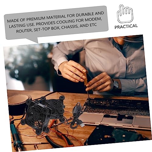 Ventilador USB para router y decodificador con rejilla de protección 5