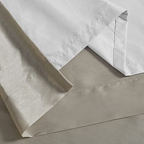 Madison Park Emilia Faux Silk Single Curtain With Privacy Lining, Diy Twist Tab Top, Window Drape For Living Room, Bedroom And Dorm, 50X84, Pewter #TOP6