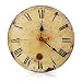 Soledi Wall Clock Decal 12" Vintage Roman Numeral Design France Paris Rusted Metal Look French Country Tuscan Style Paris Wood Wall Clock