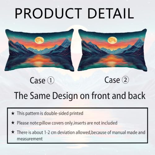 Taie oreiller lune en lin imperméable 50x90 protégeant de l'humidité