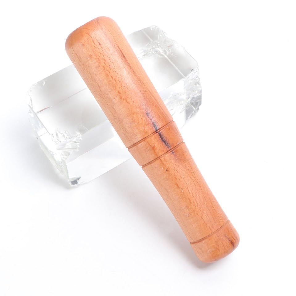 SHINEOFI Pilon Cuisine en Bois Naturel 17,5 Cm pour Écraser Ail et Épices, Ustensile Cuisine Manuel Polyvalent, Outil D’assaisonnement pour Usage...