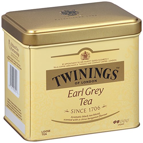 Twinings Earl Grey Loose Tea Tins, Pack Of 6, 7.05 Ounce Tins, Black Tea Flavoured With Citrus And Bergamot, Caffeinated #TOP1