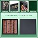 BrightRow Golf Pencil Display Case Holds 128 Round or Hexagonal Pencils Wood Wall Mount or Desktop Holder with Clear Acrylic Cover Golf Gift for Home Office Decor Collectibles