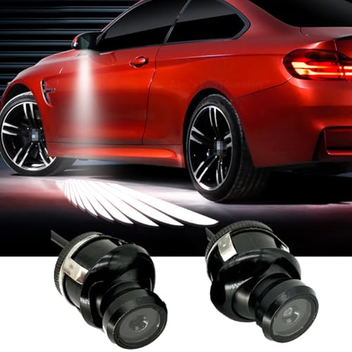 OKL CPARTS Universal Car Side Mirror Puddle Lights,side mirror welcome angel wings for Universal Car,Truck,Racing Car,Business Vehicle