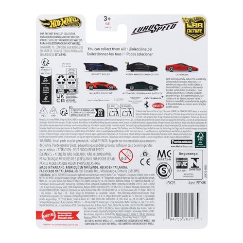 Image of Hot Wheels Car Culture Premium 1:64 Scale Die-Cast Toy Aston Martin Vantage GTE with Real Riders Tires & Metal /Metal Body & Chassis, Eurospeed