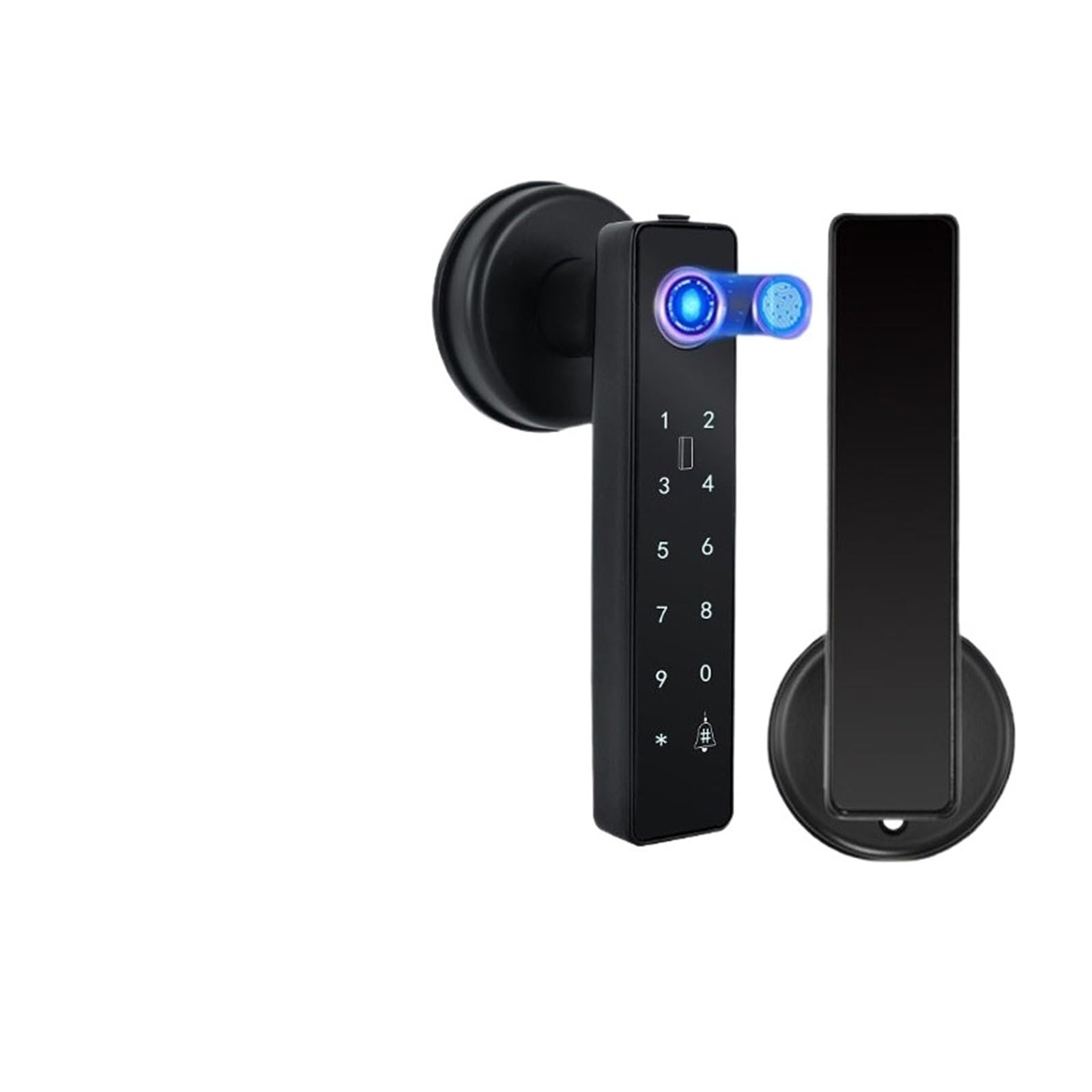DIGNIFE Smart Door Lock, Double Row Smart Wooden Door Fingerprint Lock Bluetooth Anti Theft Password Electronic Door Lock(Nero)