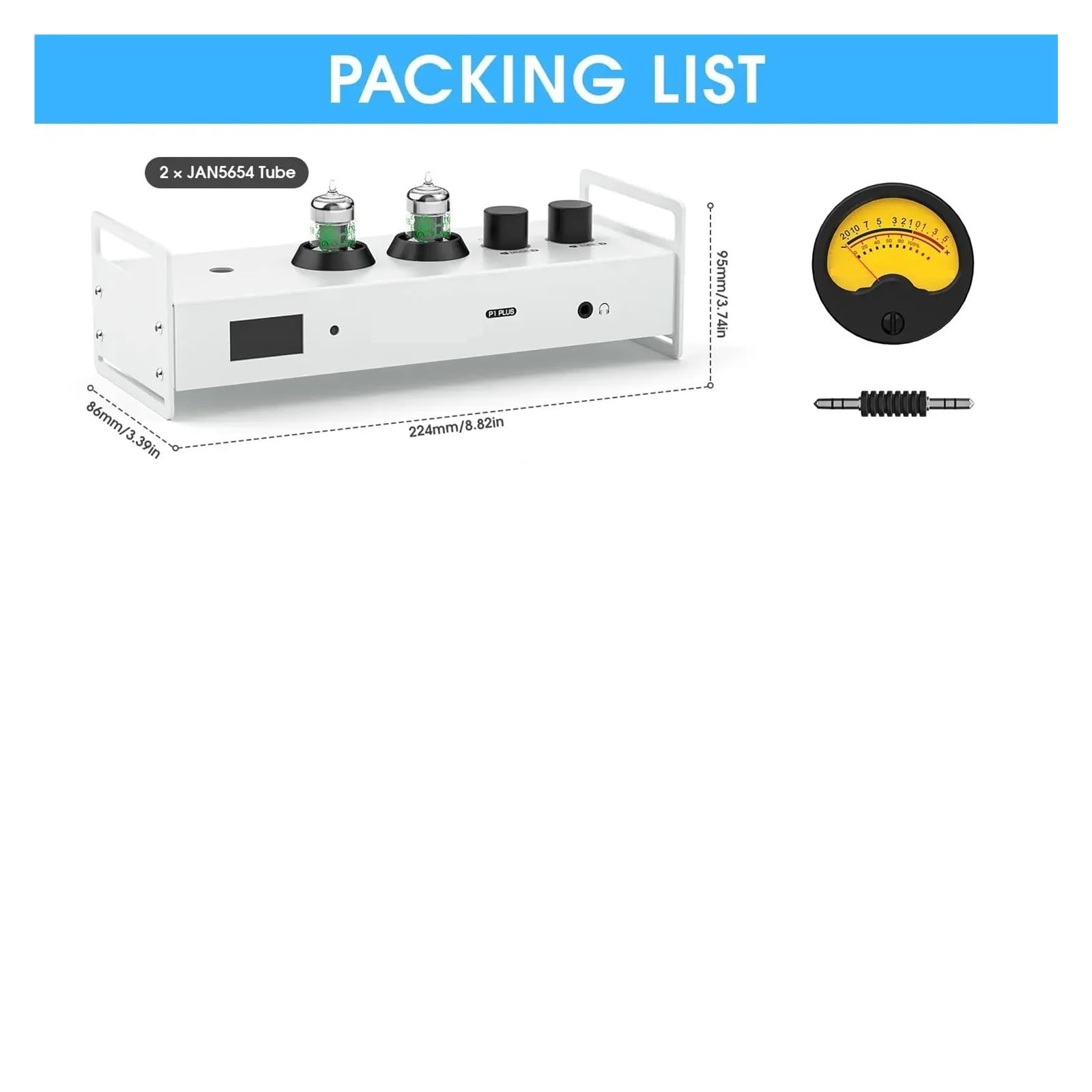 Preamplificatore valvolare Bluetooth USB DAC Amplificatore for cuffie con VU Meter Per l'home cinema
