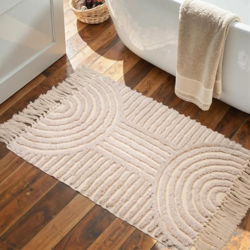 AevitasX Boho Woven Bath Mat