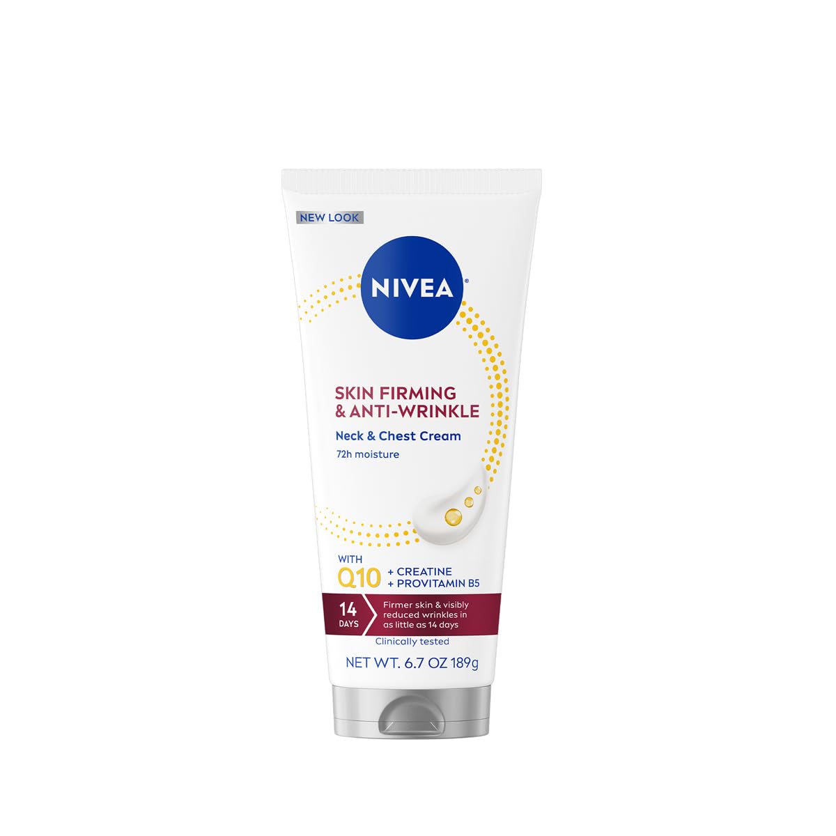 NIVEA Firming and Anti-Wrinkle Cream for Neck and Chest, 24 Hour Moisturizing Body Cream Reduces Appearance of Fine Lines and Wrinkles, 6.7 oz Tube