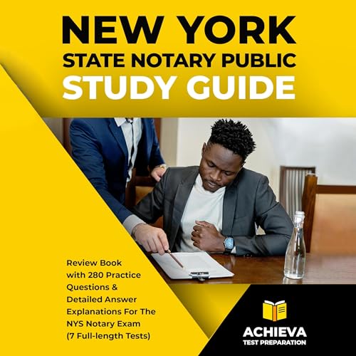 New York State Notary Public Study Guide Review Book with