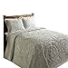 Better Trends Ashton Collection Is Super Soft And Light Weight In Medallion Design 100 Pecent Cotton Tufted Unique Luxurious Machine Washable Tumble Dry, King Bedspread, Sage,BSASKISA