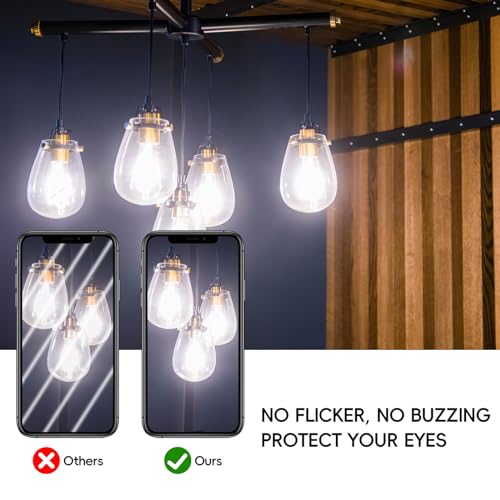 Image of Jensense Edison Bulbs E26 LED Bulb 60 Watt Equivalent, Vintage LED Light Bulbs CRI90+ ST19, Dimmable Clear Light Bulbs (5000K Daylight, 8watt-24 Pack)