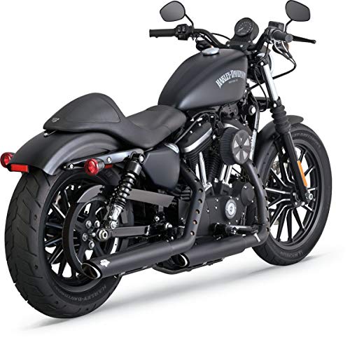 Vance & Hines Muffler twin slash 3' black | Harley Davidson XL 883 N ABS