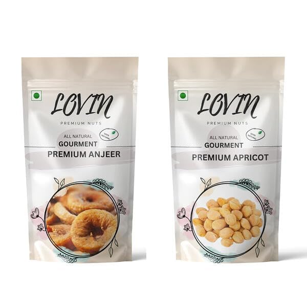 LOVIN NUTS Combo Of Fresh Anjeer And Apricots, 2 Pack Of 2|Natural, Rich In Iron, Fibre & Vitamins (500 Grams) (B0CDXGY4SN) Amazon Price History, Amazon Price Tracker