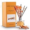 Premium reed diffuser set with preserved flowers cotton stick sandalwood 67oz scent fragrance oil diffuser for bedroom bathroom home decor  urban country home decor