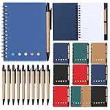 CHARMNAIL Juego de 10 Cuadernos en Espiral y Bolígrafos de Motivación, Pequeña Libreta Portátil con Frases de Equipo, Regalo de Agradecimiento para Compañeros, Despedida o Navidad