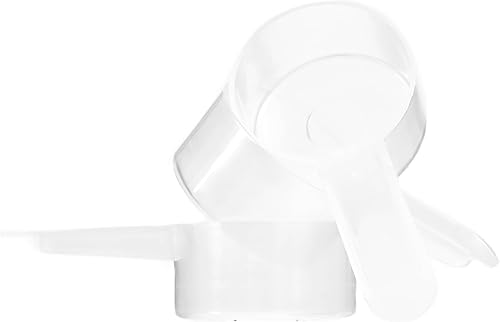 Miniatura 8 de Juego de 50 cucharadas medidoras con cuchara de café de mango corto, 1 cucharada (0.5 onzas líquidas), cucharadas de plástico transparente para