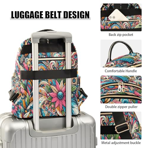 Image of ALAZA Fashion Flower Floral Women Backpack Purse Ladies Fashion Shoulder Bag Daypack Travel Bag 7.5L