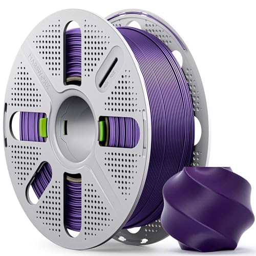 MarsWork PLA Basic Pre-Dried Filament with Quick-Swap Reusable Spool 1kg (2.2lbs) 1.75mm 3D Printing Filament Compatible with Bambu Lab 3D Printers Indigo Purple