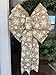 Faux Burlap Snowflake Pattern Bow, Christmas Bow for Wreath, Swag or Lantern, Winter Snowflake Decor 10 x 16, Christmas or Winter