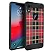 CasesOnDeck Case Compatible with [Apple iPhone XR | iPhone 10R] iPhone XR Design Case, Slim Black Flexible Sleek Shock Protection TPU Case (Red Plaid)