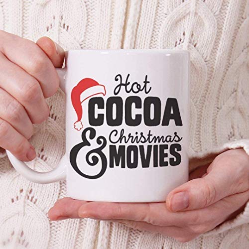 Taza navideña de cerámica 11 oz blanco negro rojo miniatura 2