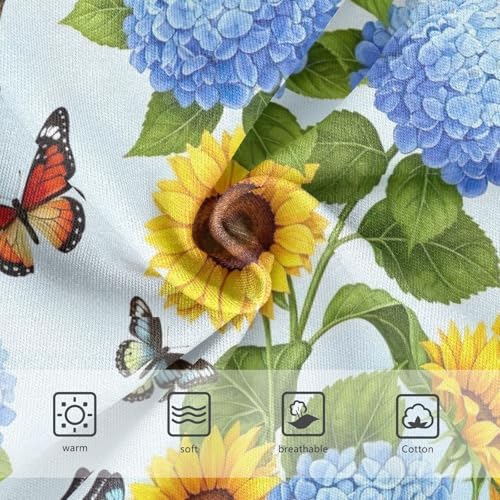 Girls Underwear, Yellow Sunflowers Toddler Panties, Cotton Girls Underwear, 2T–8 Years3