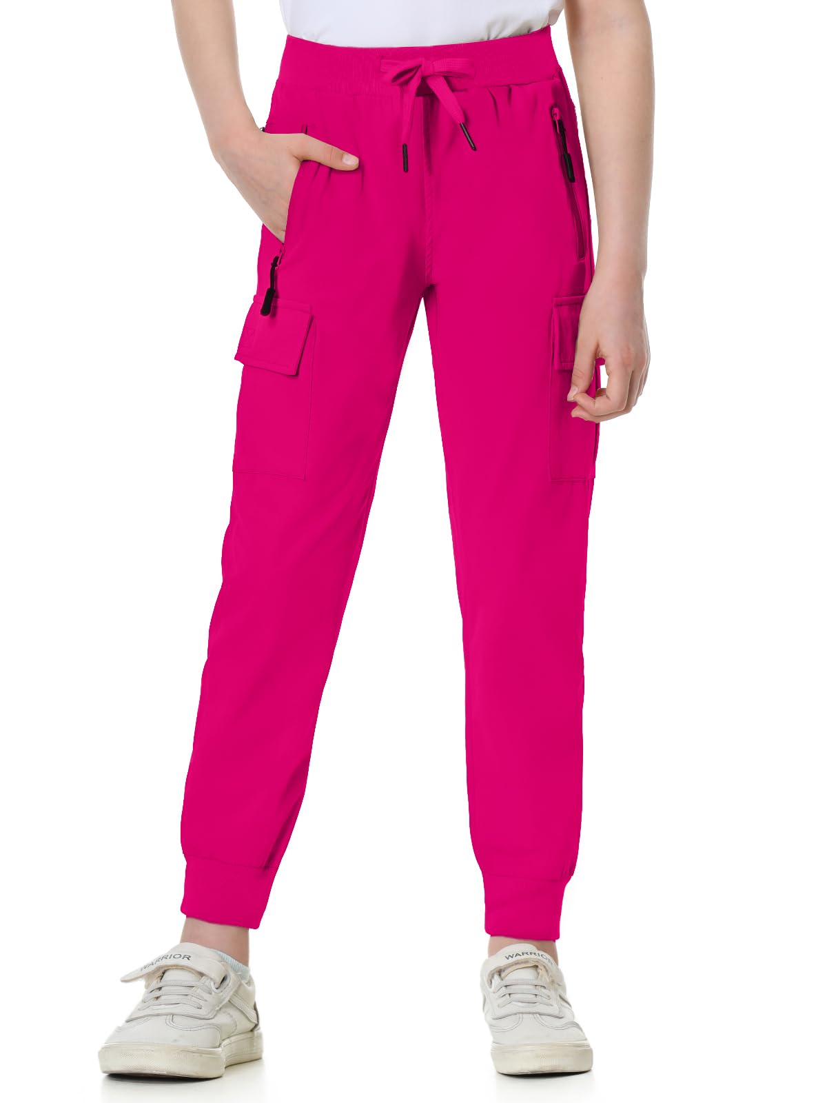 EXARUS Girls Joggers Cargo Pants Teen Dance Golf Hiking Slim Fit Woven/Knit
