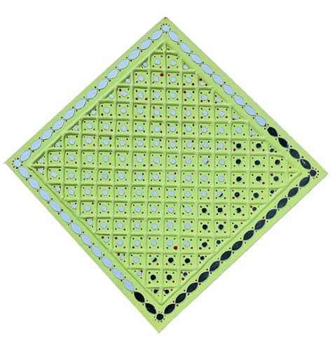 Image of Ethnics of Kutch Traditional Kutch Handicraft Mud-Mirrorwork Lippan Kam Wall Art (Water and Break Resistant) - Square (12 inch x 12 inch) - (Green LKT-0285)