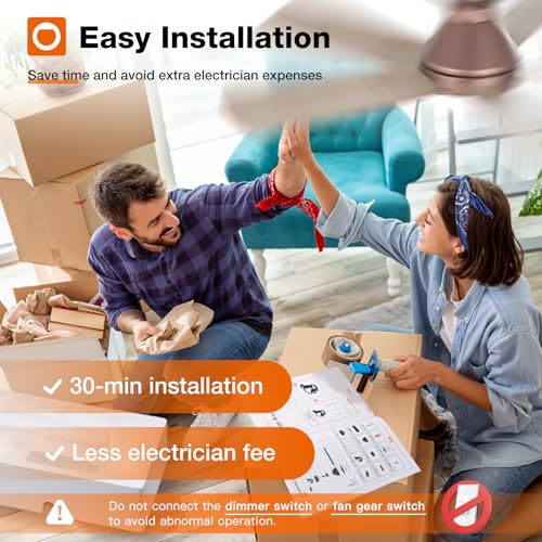 Image of addlon Ceiling Fans with Lights, 42 Inch Low Profile Ceiling Fan with Light and Remote Control, Flush Mount, Reversible, 3CCT, Dimmable, Quiet, Brown Small Ceiling Fan for Bedroom Indoor /Outdoor Use