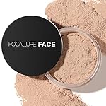 FOCALLURE Oil Control Loose Face Powder, Translucent Loose Setting Powder, Shine-Free Matte Finishing Powder, Long-lasting & Lightweight Sets Foundation Makeup, Includes Velour Powder Puff, Natural