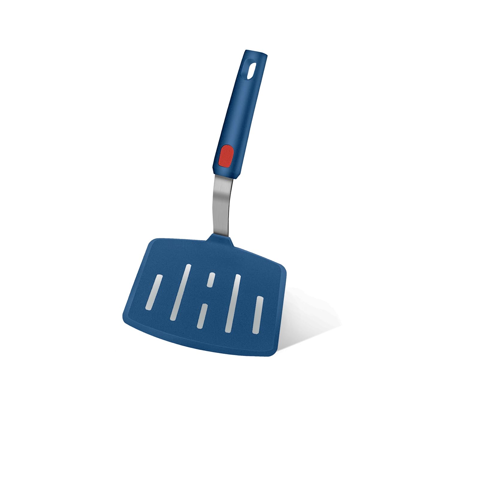 Contiup Silicone Spatula Turner, High Heat Resistant Rubber Baking Spatula, Non-Stick Slotted Wide Fish Slice Spatulas for Cooking, Large Kitchen Utensil for Pancake Omelette Egg Spatula - Hazy Blue