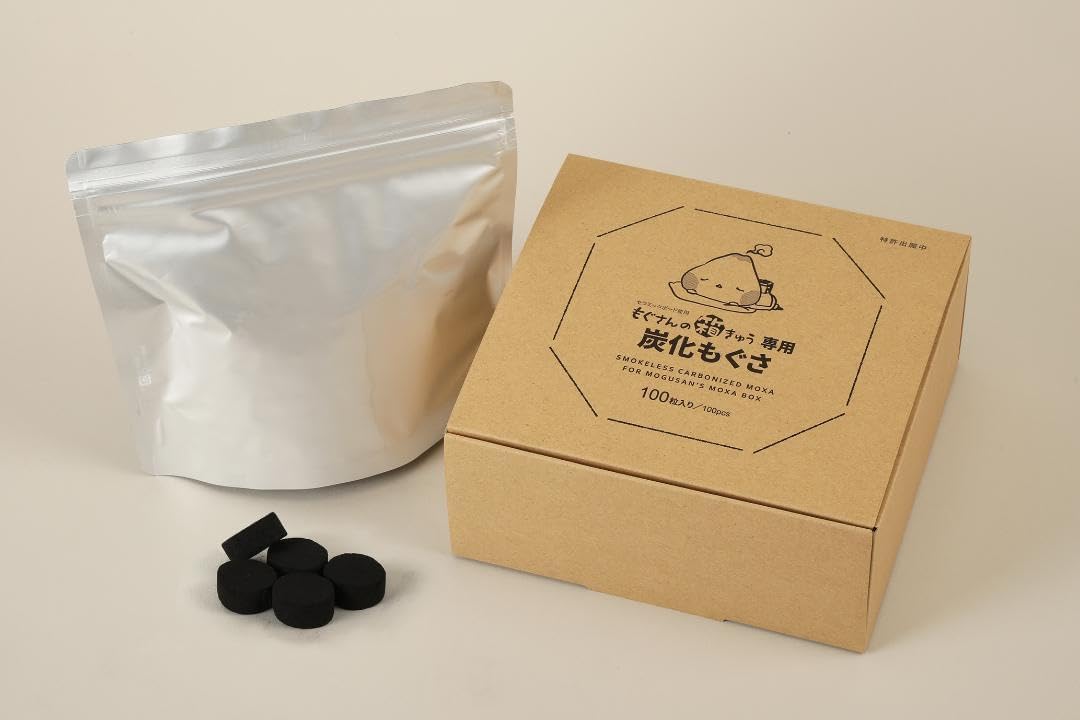 もぐさんの箱きゅう 炭化もぐさ(100粒入) 箱灸 もぐ もぐさんの箱きゅう 炭化もぐさ(100粒入) 箱灸 もぐ