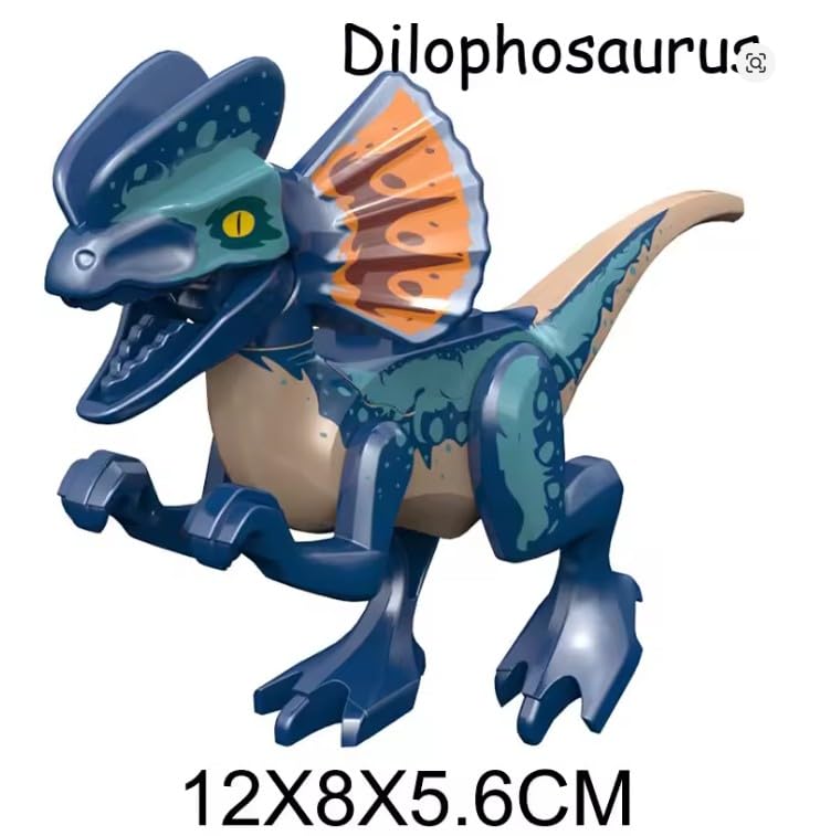 Image of Mini Action Figures, Multiple Character Collectible Set, Car Dashboard, Decoration & Cake Topper Toys for Fans (Dinosaur Trex Mini Building Block Figures, Set of 9 Pcs with Moving Parts)