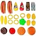 Liberty Imports Burger & Hot Dog Fast Food Cooking Play Set for Kids with Chips and Onion Rings