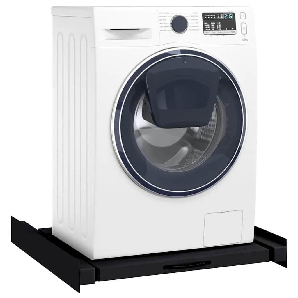 Vidaxl Black Washing Machine Intermediate Shelf 60 X 60 X 8 Cm Steel