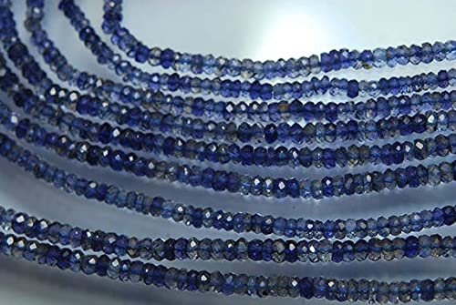 Rondelles d'iolite bleue véritable LKBEADS, créez vos bijoux d'été uniques en pierre fine