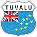 Tuvalu Flag Highway Shield Metal Sign HS-437