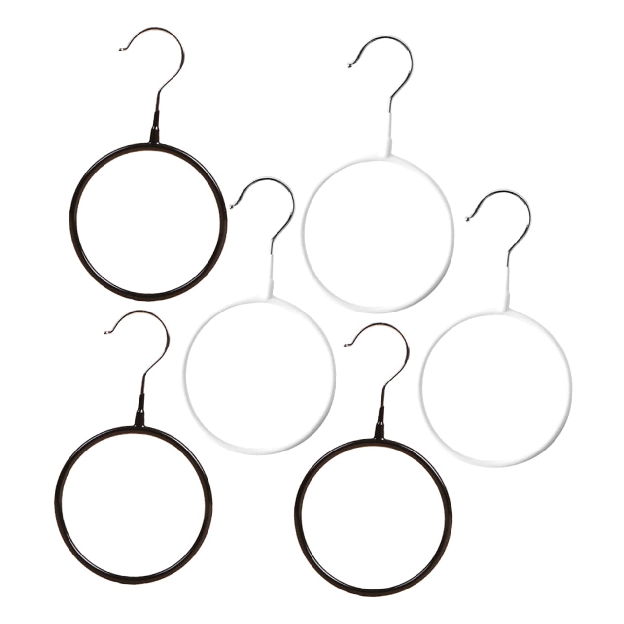 MUCKLILY 6Pcs Clothes Storage Ring Versatile Scarf Hanger Organizer for Belts Ties and Accessories Compact Design Easy to Use for Home Closet Storage